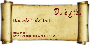 Daczó Ábel névjegykártya