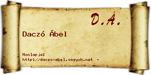 Daczó Ábel névjegykártya