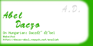 abel daczo business card